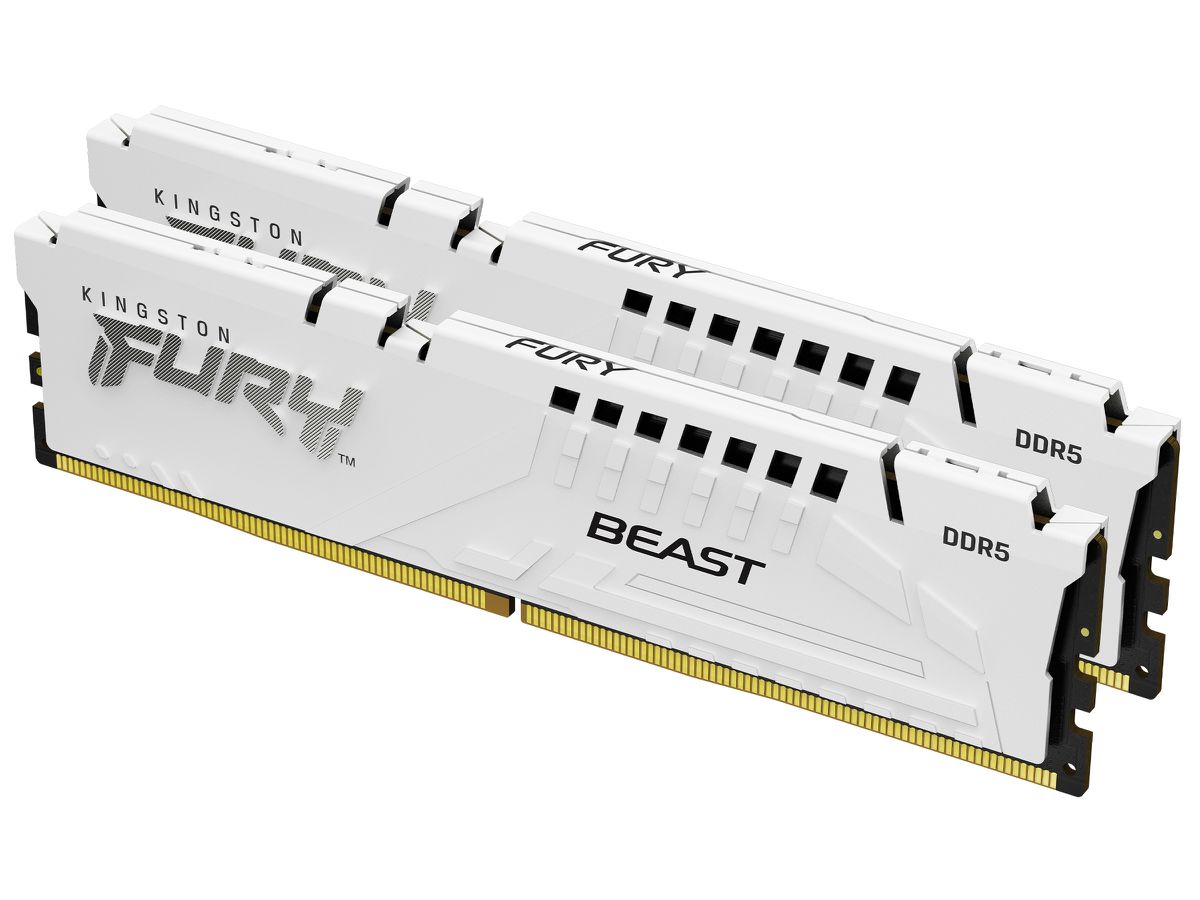 Kingston Technology FURY Beast 64GB 5200MT/s DDR5 CL36 DIMM (Kit of 2) White EXPO