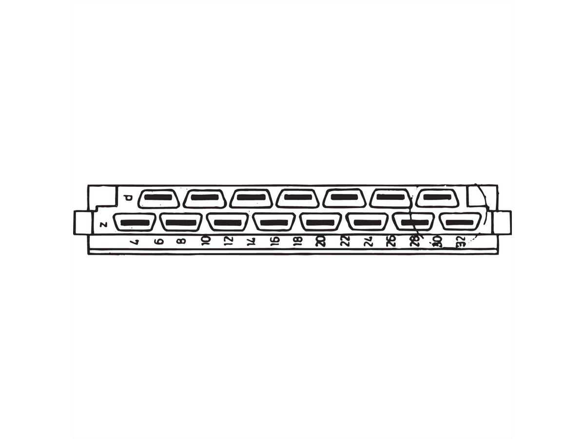 SCHROFF Connector Type H, EN 60603, DIN 41612, Male, 15 Contacts, Pin Length 3.0 mm