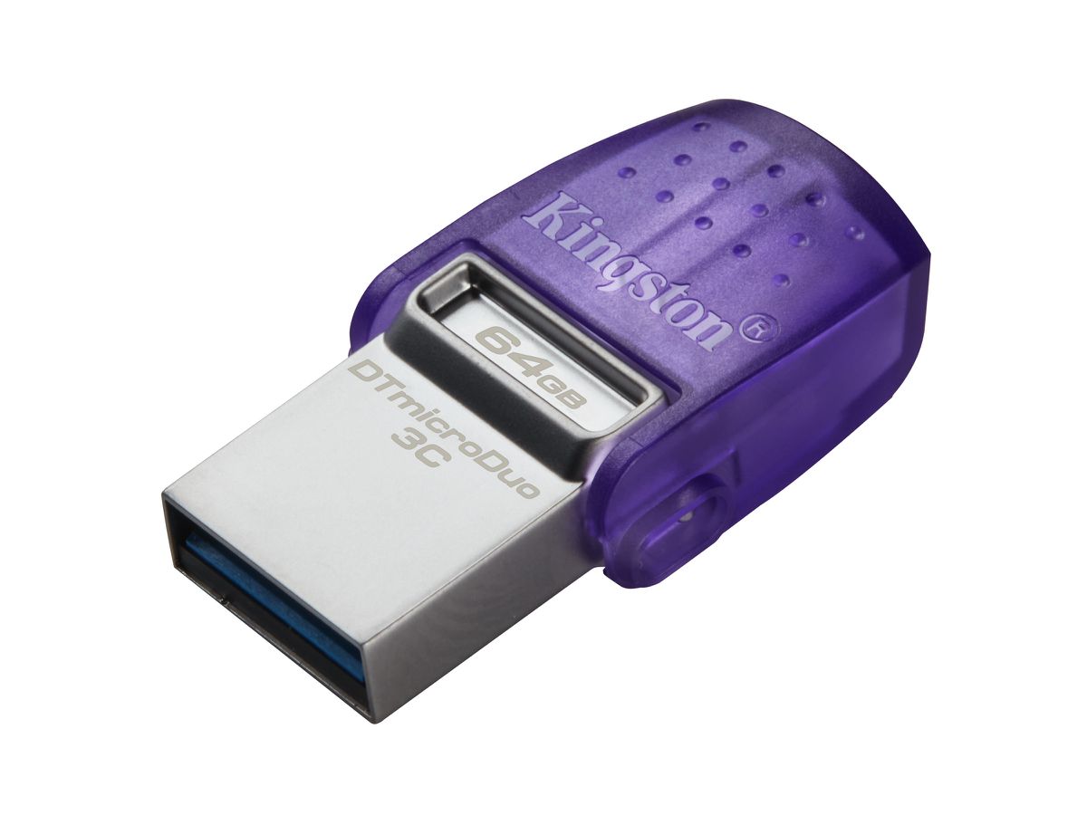 Kingston Technology DataTraveler 64GB microDuo 3C 200 MB/s dubbele USB-A + USB-C