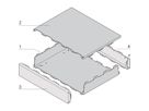 SCHROFF Interscale Desktop Case, Non-Perforated, 88 mm, 399 mm, 221 mm