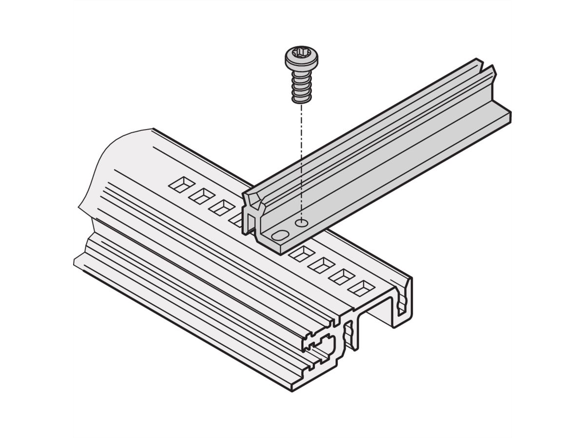 SCHROFF geleiderail accessoire type voor zware printplaten, extra sterk, aluminium, 160 mm, 2,5 mm groefbreedte, zilver