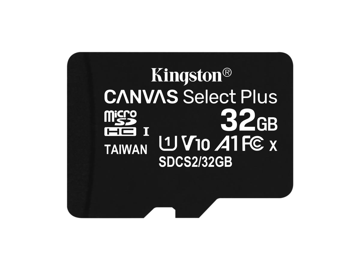 Kingston Technology 32GB micSDHC Canvas Select Plus 100R A1 C10 Card + ADP