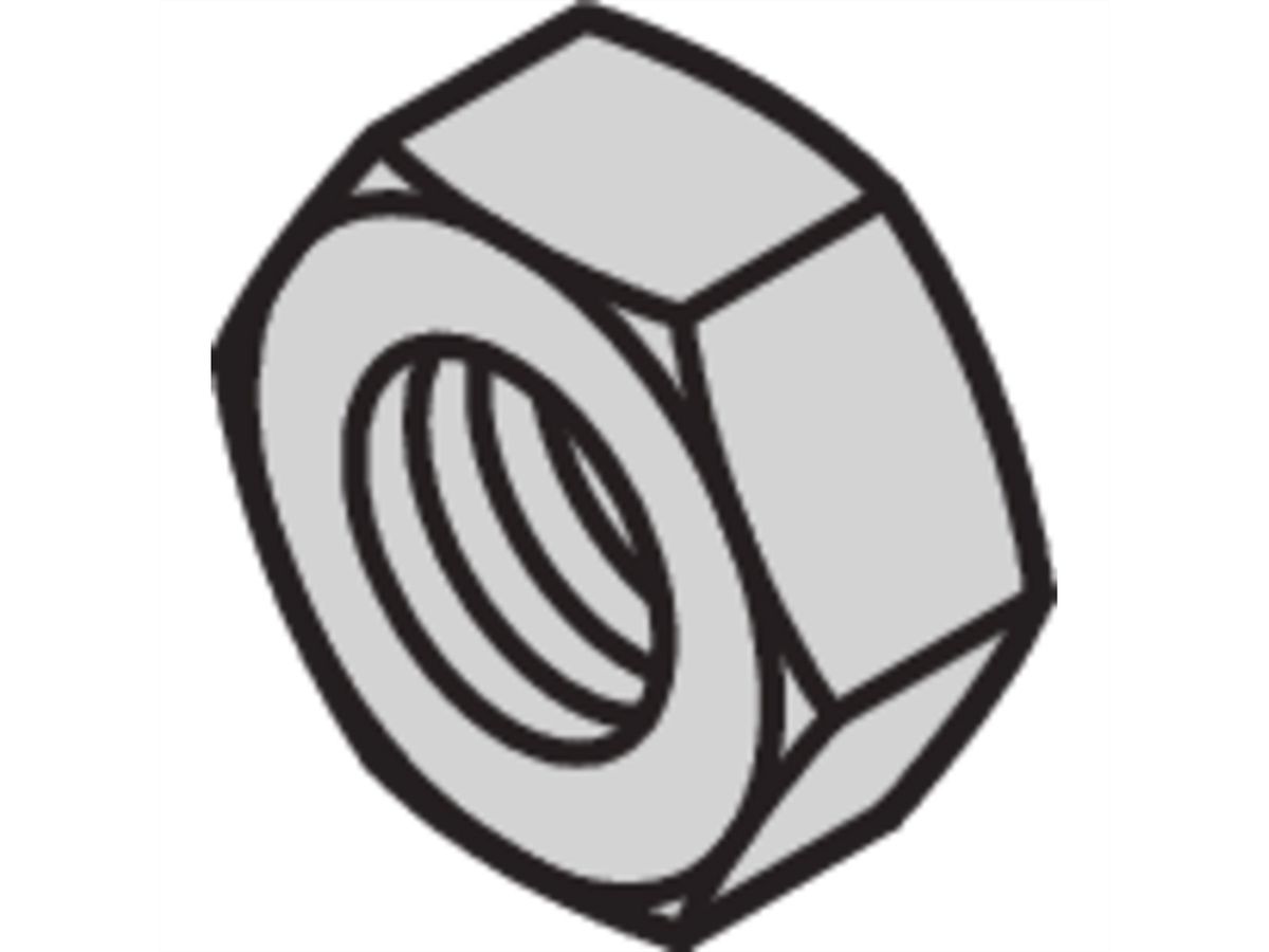 SCHROFF Hexagon Nut, M4
