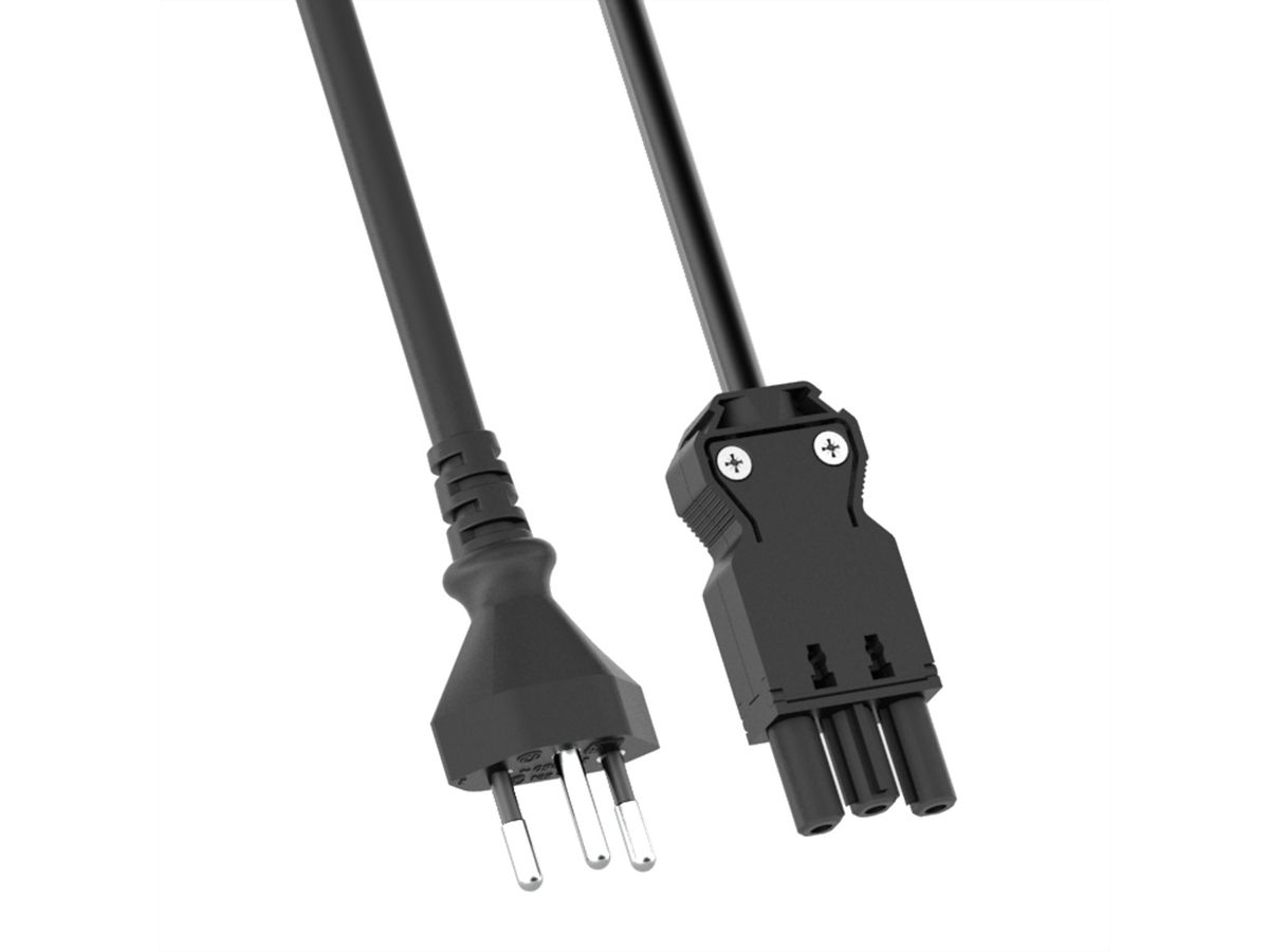 BACHMANN supply cable H05VV-F 3G1.0mm² L: 1.5m black GST18/T12