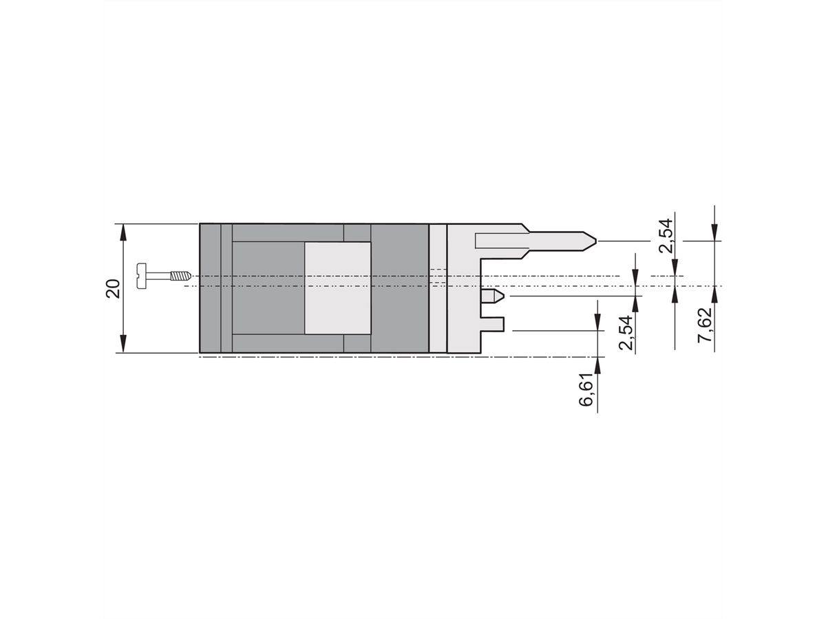 SCHROFF Inserter/Extractor Handle Type IEL, Grey Lever, Black Button, Top, 100 Pieces