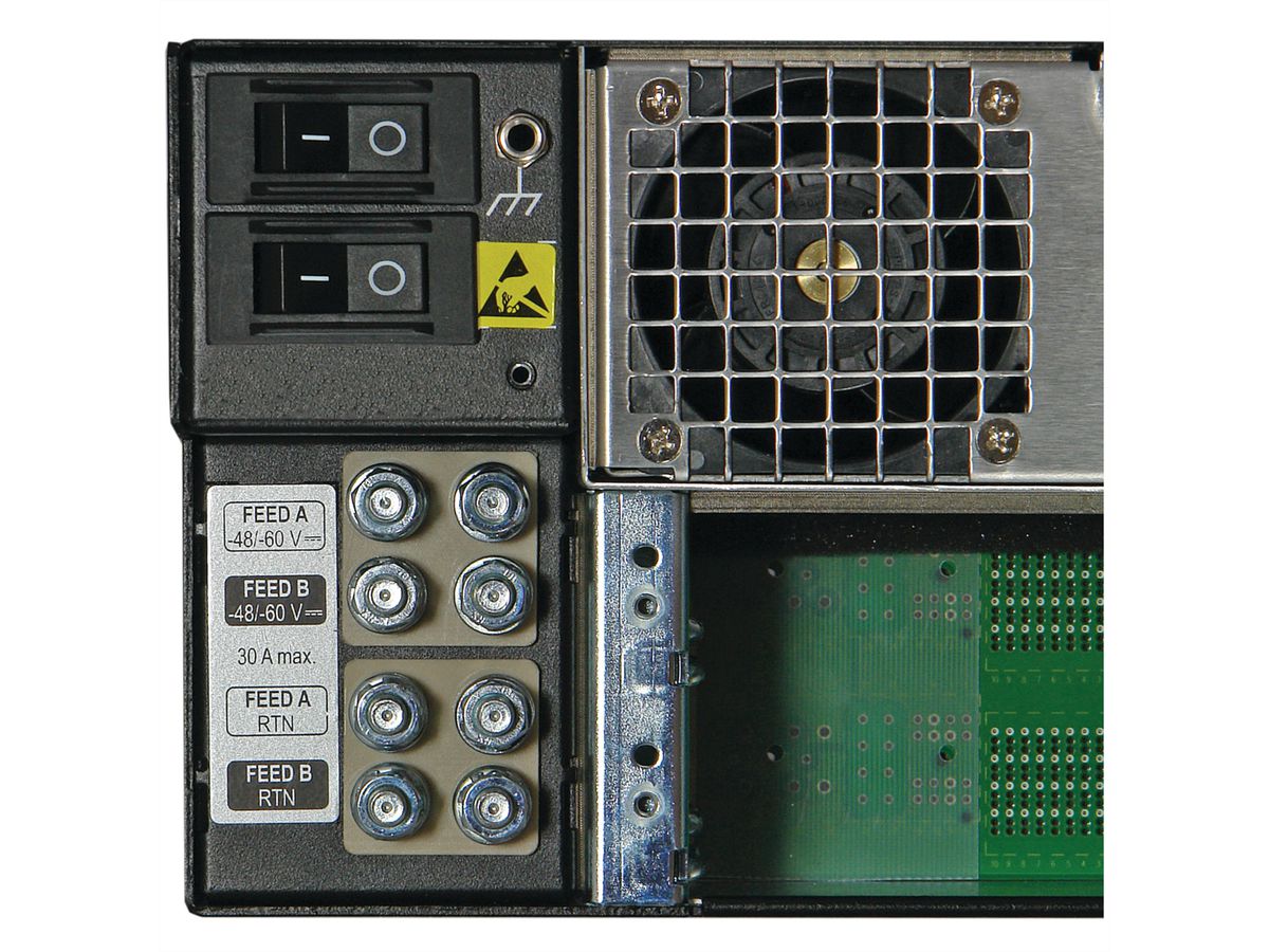 SCHROFF ATCA System 450/40 FTR Series, 2 Slot, DC, Hub/Hub, Radial IPMB