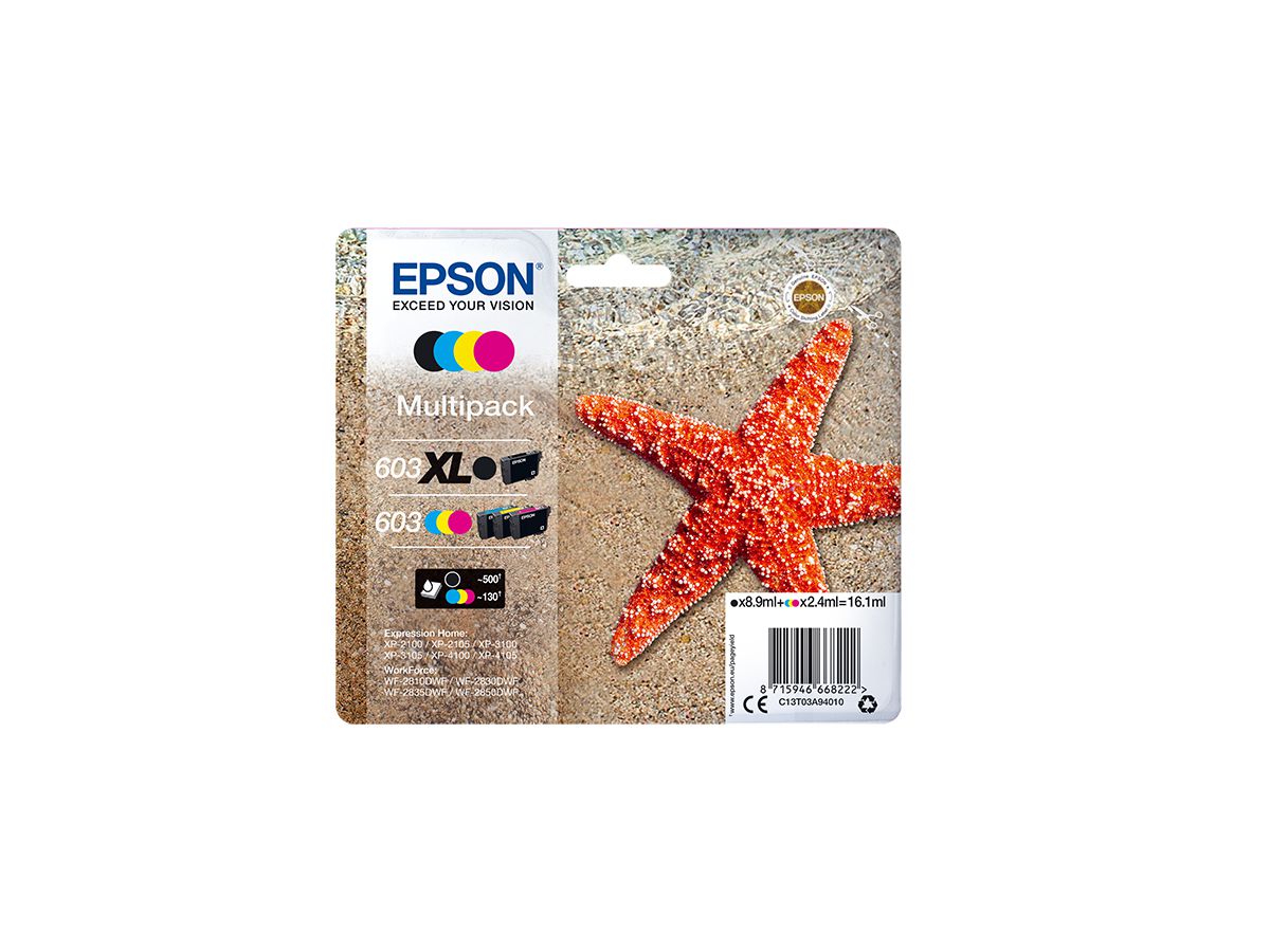 Epson Multipack 4-colours 603 XL Black/Std. CMY