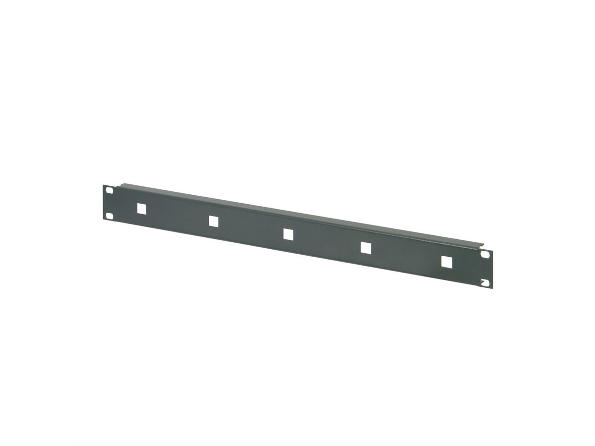 SCHROFF 19" Front Panel for Cable Eyes, 1.5 mm, St, RAL 7021