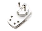 BACHMANN earthing contact plug, white, can be switched off Rocker switch 2-p