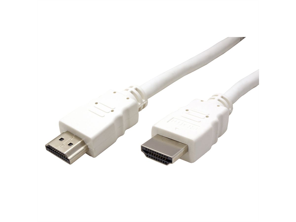 VALUE HDMI High Speed Cable met Ethernet M-M, wit, 2 m