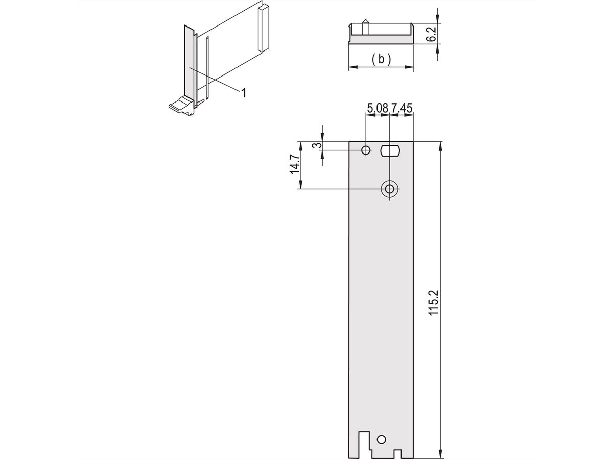 SCHROFF Plug-In Unit, U-Profile Front Panel, for IEL, IET, Type 2 Handle, Shieldable, 3 U, 8 HP, Rear I/O, 2.5 mm, Al, Front Anodized, Rear Conductive