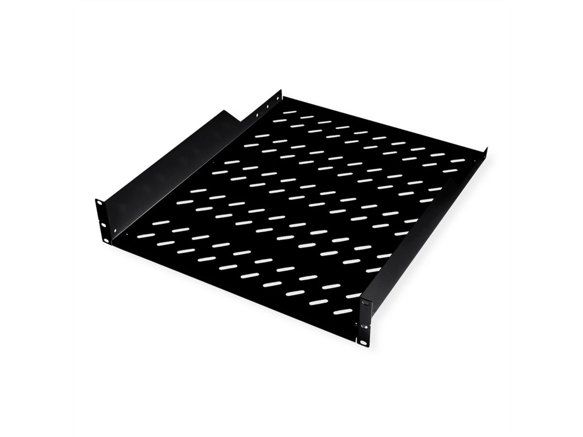 ROLINE 19-inch plank 2 U 550 mm diep, 25 kg draagvermogen zwart