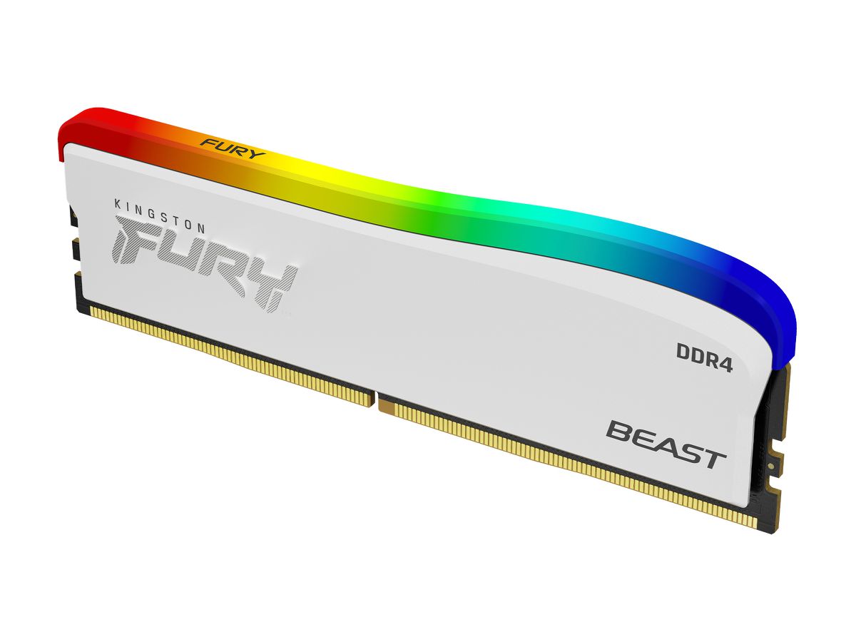 Kingston Technology FURY 8GB 3200MT/s DDR4 CL16 DIMM Beast White RGB SE