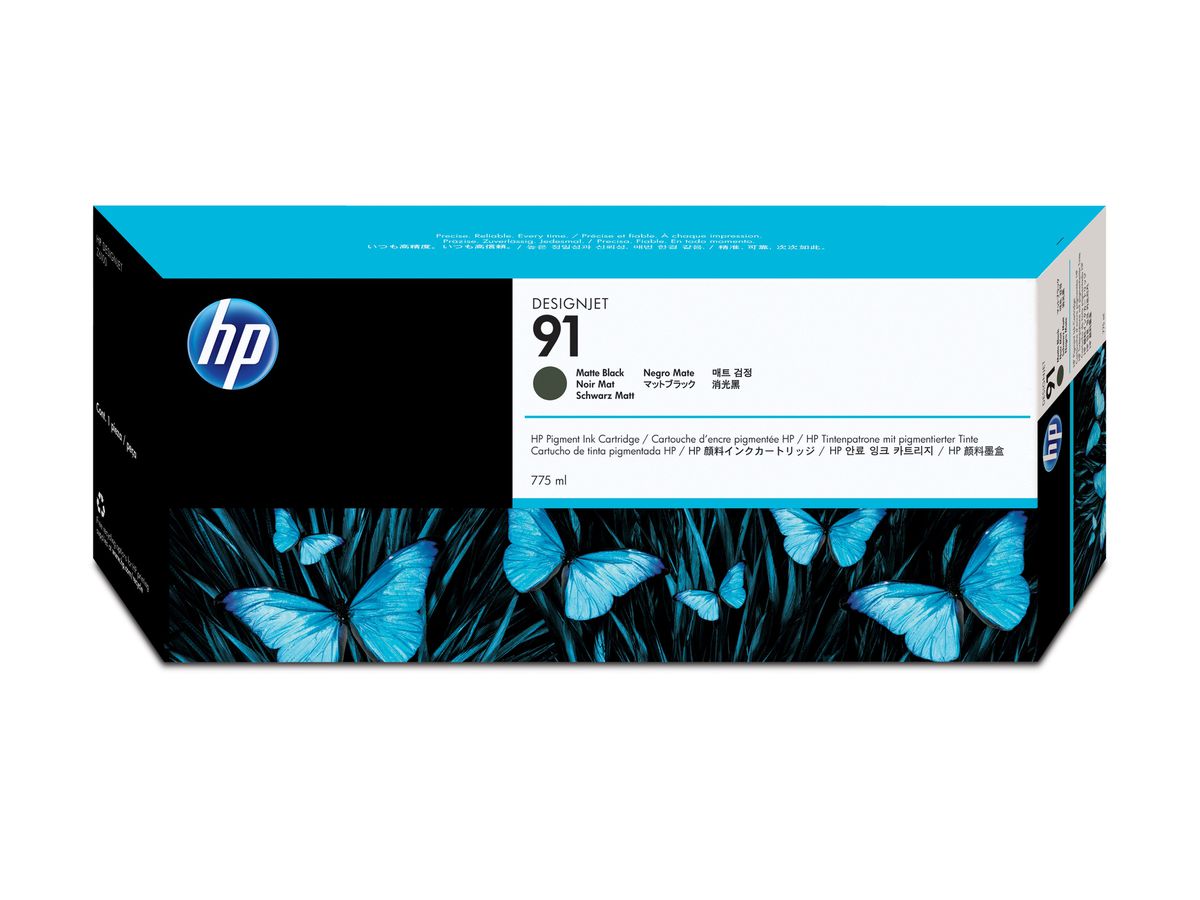 HP 91 775-ml Matte Black DesignJet Pigment Ink Cartridge