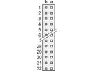 SCHROFF Stekker Type B, EN 60603, DIN 41612, Mannelijk, 64 Contacten, Soldeerpennen, 3 mm
