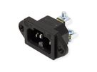 BACHMANN IEC320 C15A hot appliance inlet plug, C16A with screw terminals, black