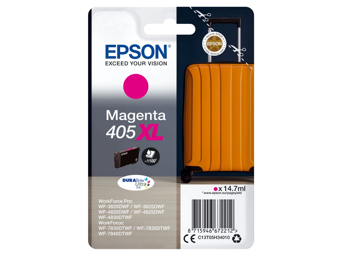 Epson 405XL ink cartridge 1 pc(s) Original High (XL) Yield Magenta