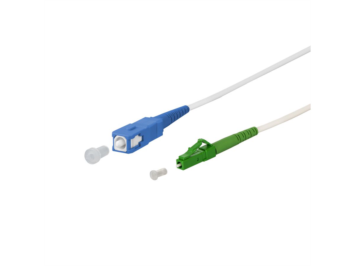 METZ CONNECT OpDAT patch cord, SC-S/LC-S APC OS2, 12 m
