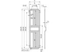 SCHROFF Frame Insteekeenheid Achterpaneel, uitsparing voor een connector, 6 HE, 12 HP