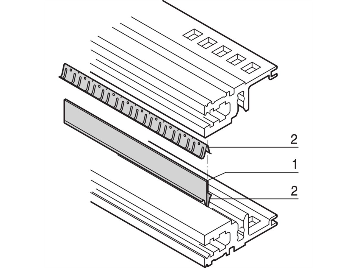 SCHROFF EMC-afschermingskit, tussen horizontale rails, roestvrij staal, 84 pk