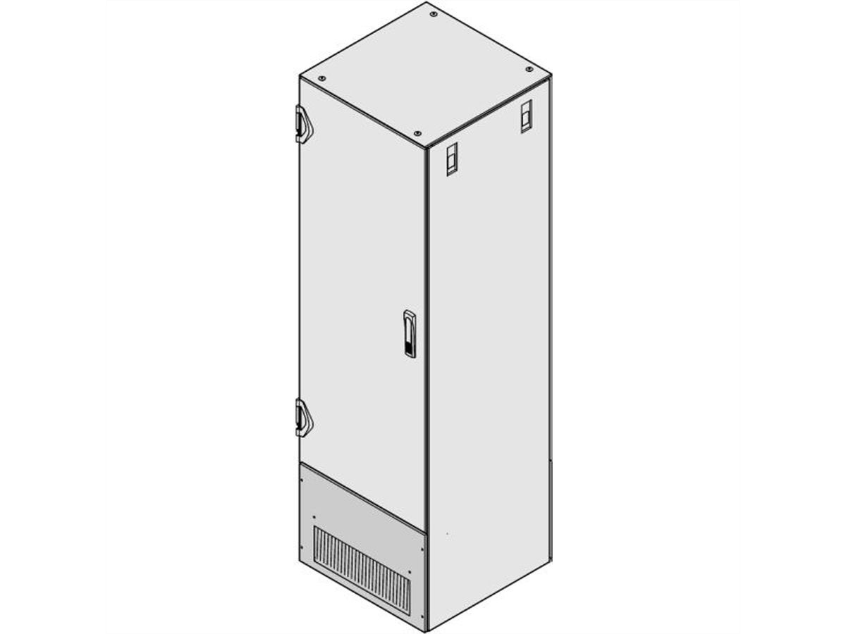 SCHROFF Varistar aansluitplaat voor verkort deur-/achterpaneel, met borstelstrip, RAL 7035, 400H 600W