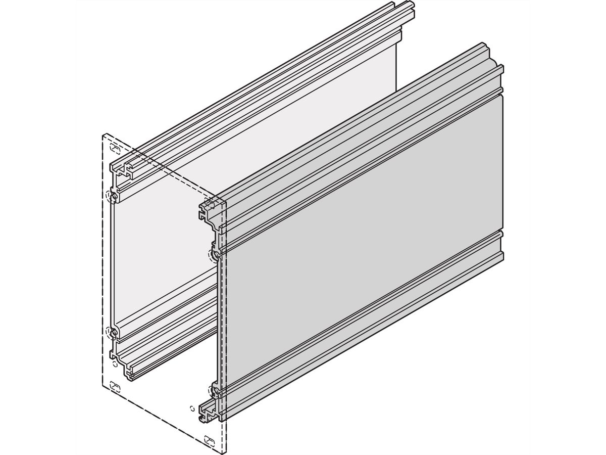 SCHROFF Frame Type Plug-In Unit Extruded Side Panel, 3 U, 220 mm, Symmetrical