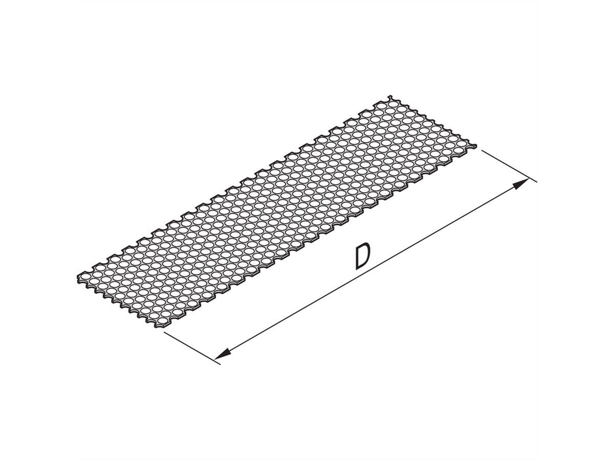 SCHROFF afdekplaat voor insteekmodule, met perforatie, 42 pk, 167 mm