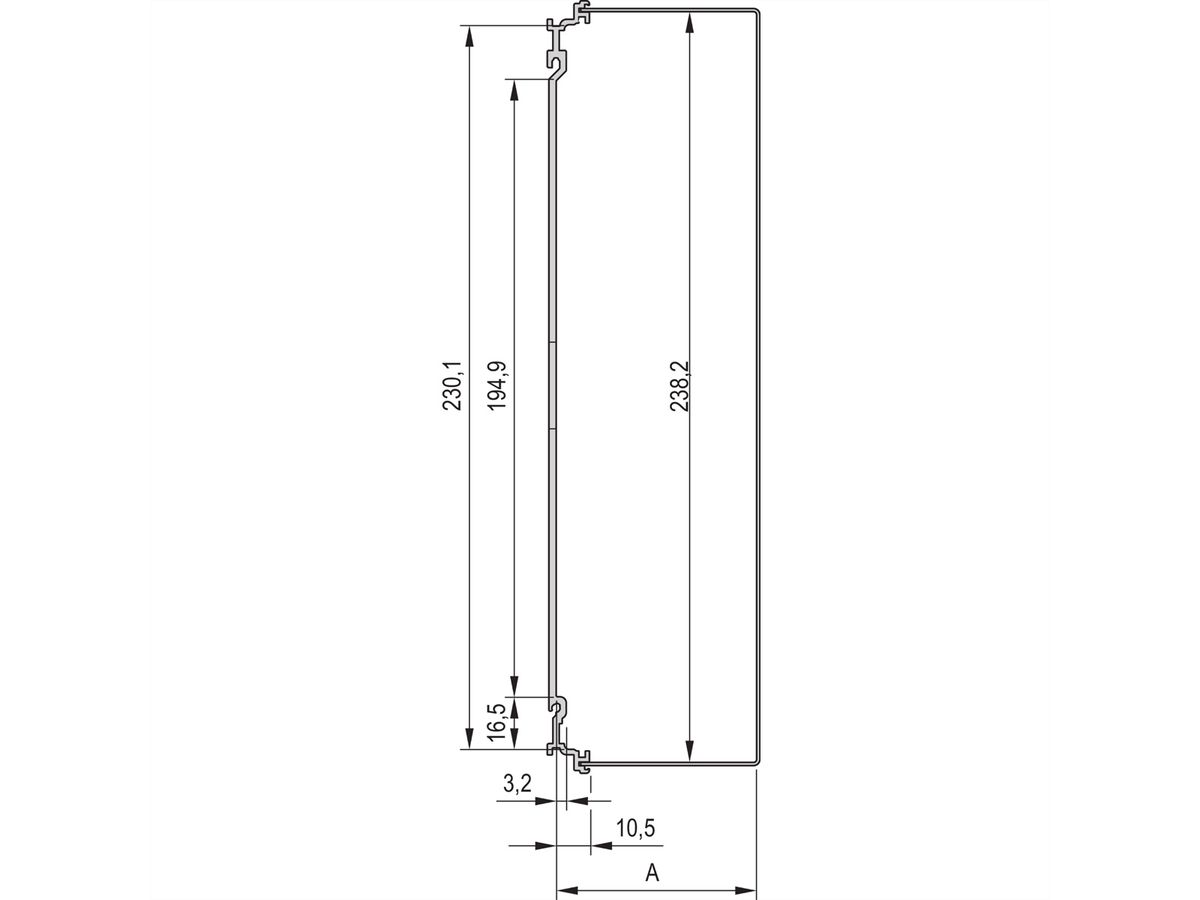 SCHROFF-frame insteekmodule PRO-set, met kap, niet-afgeschermd, 6 HE, 6 PK, 167 mm