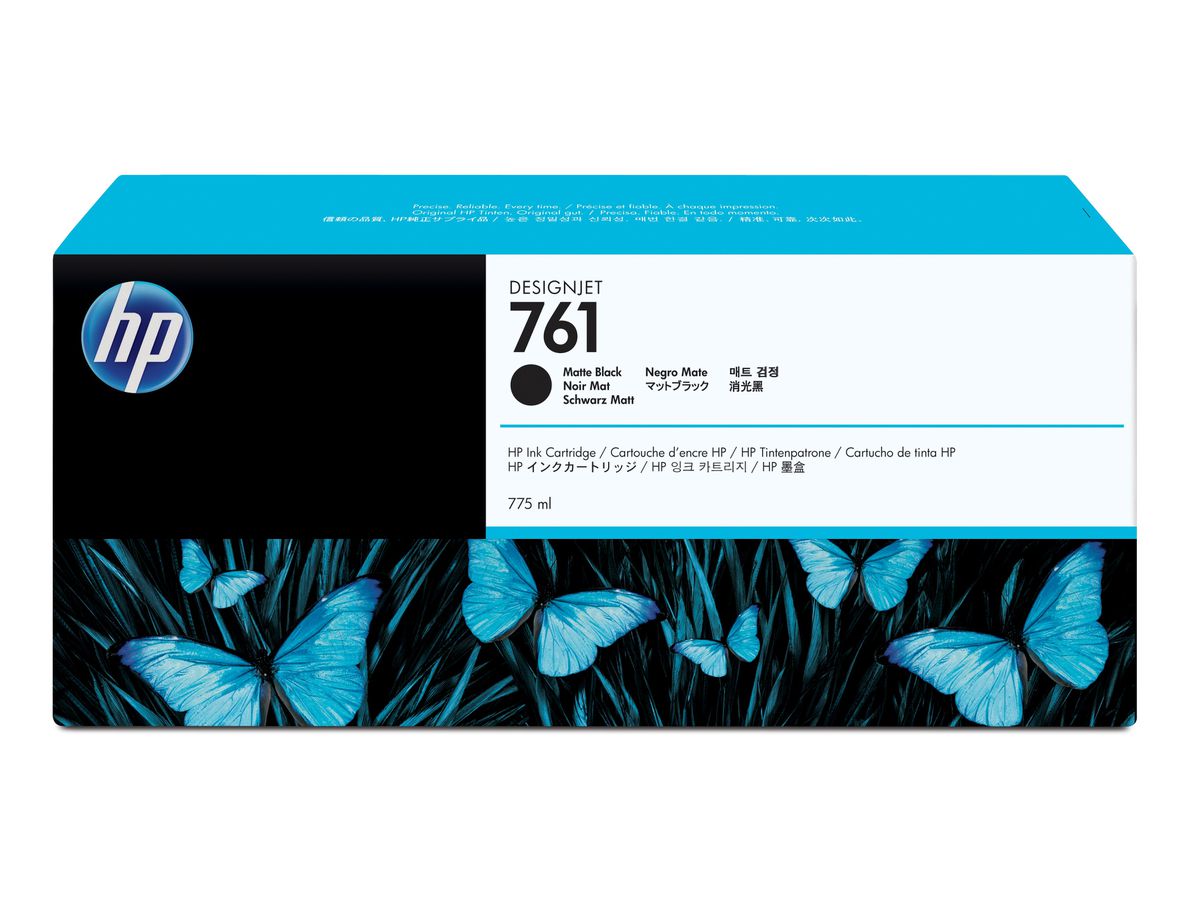 HP 761 matzwarte DesignJet inktcartridge, 775 ml