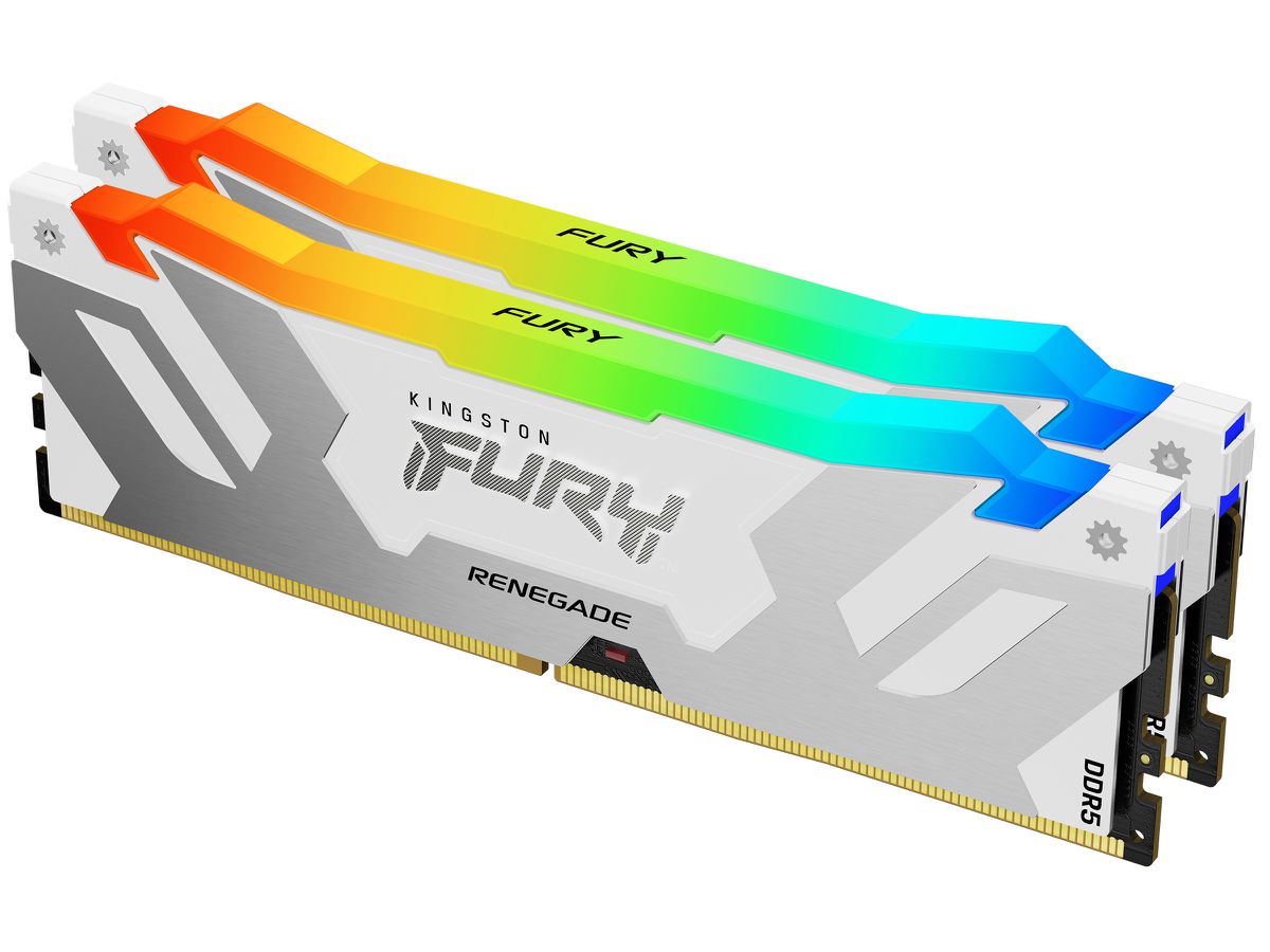 Kingston Technology FURY 32GB 6000MT/s DDR5 CL32 DIMM (set van 2) Renegade RGB White XMP