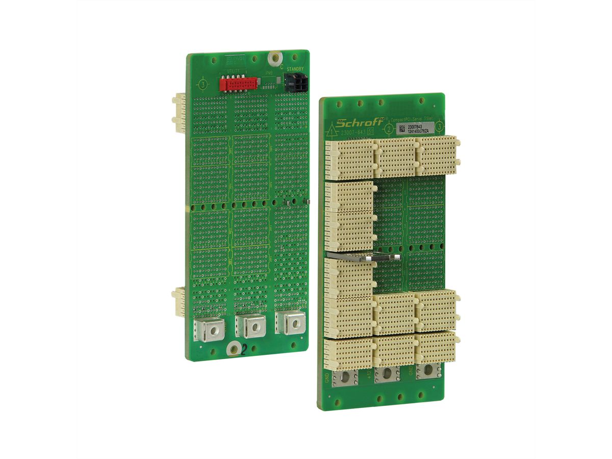 SCHROFF CPCI Serial Backplane, 3 U, 3 Slot, System Slot Left, Full-Mesh, Without RIO