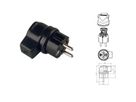 BACHMANN solid rubber angle plug, black belg./french