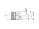 SCHROFF Inserter/Extractor Handle Type IET, Grey Lever, Black Button, Top, 10 Pieces