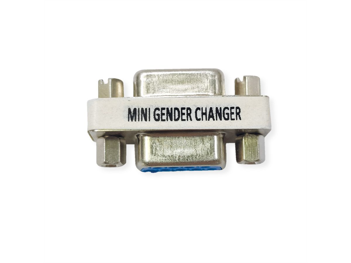 VALUE Mini Gender Changer, DSUB 9pol. F/F