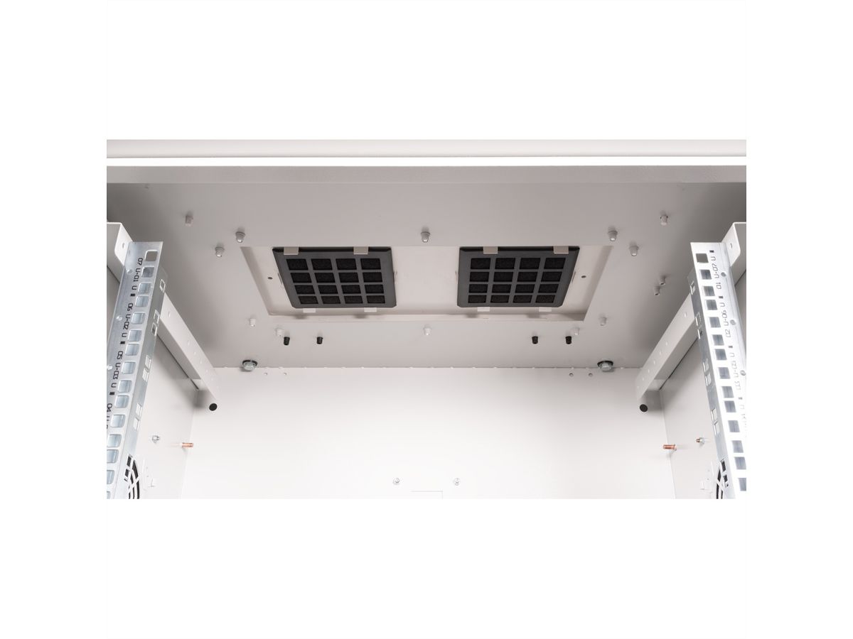 ROLINE 19-inch wall-mounted housing Pro 7 U, 600x450 WxD IP55 outdoor grey
