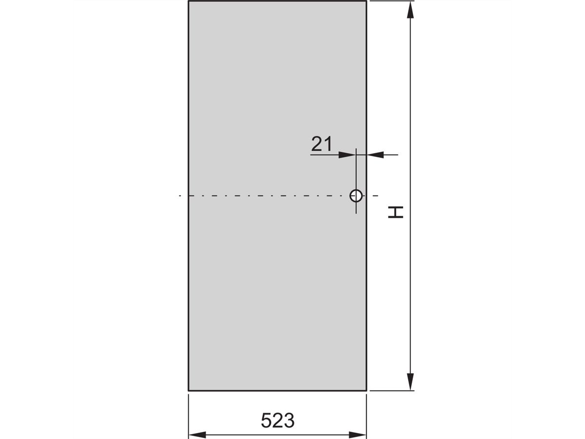 SCHROFF Eurorack Steel Door, 120° Opening Angle, RAL 7021, 20 U 600W