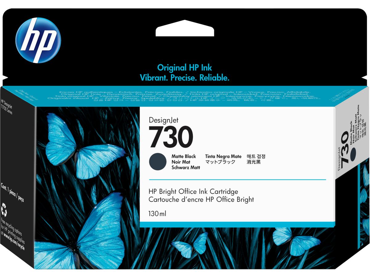 HP 730 130-ml Matte Black DesignJet Ink Cartridge