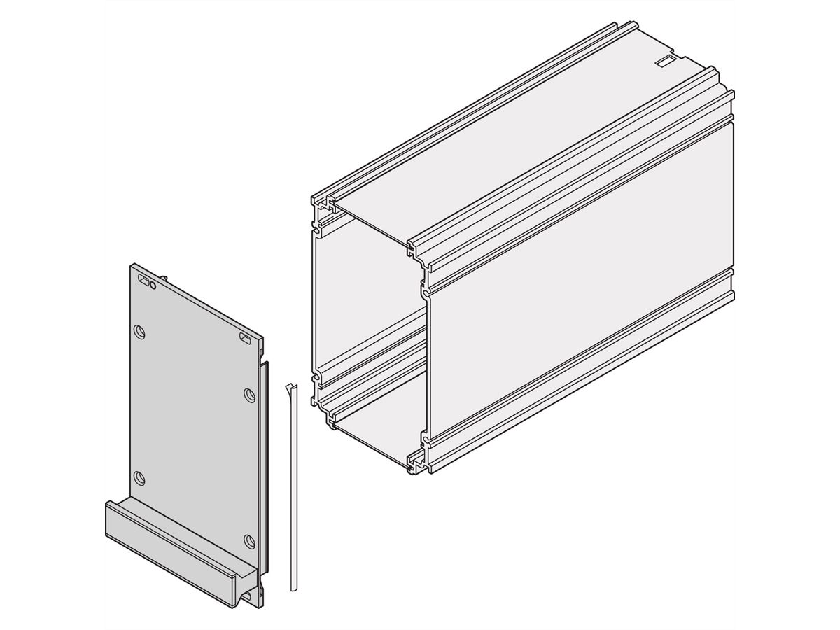 SCHROFF Insteekmodule met frame Frontplaat, Refrofit-afscherming, 3 HE, 42 HE, 2,5 mm, Al, geanodiseerd vooraan, Conductief achteraan