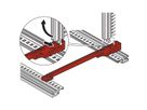 SCHROFF Guide Rail Accessory Type, For DIN Connector Mounting, Plastic, 160 mm, 2 mm Groove Width, Red, 10 Pieces