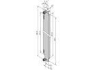 SCHROFF ATCA Front Panel, Al-Profile, Non-Reinforced with Spring Loading, Plunger Style, 8 U, 6 HP