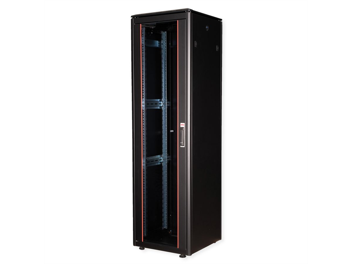 ROLINE 19-inch Network Cabinet Pro 47 U, 600x600 WxD glass door black