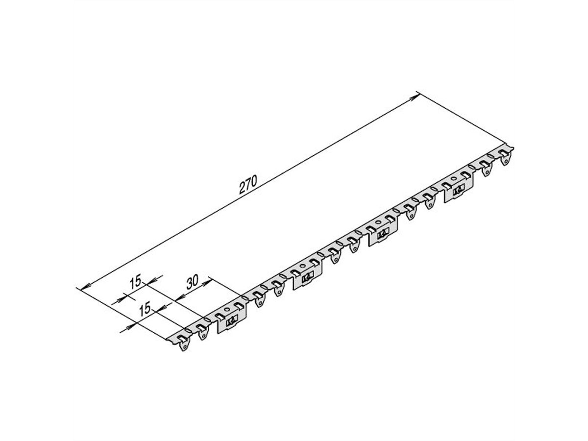 SCHROFF EMC stainless steel gasket between cover plate and side panel - KONT.STR ADBL-SW 10STK