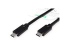ROLINE GREEN USB 3.2 Gen 2x2 Cable, PD (Power Delivery) 20V5A, with Emark, C-C, M/M, 20 Gbit/s, black, 0.5 m