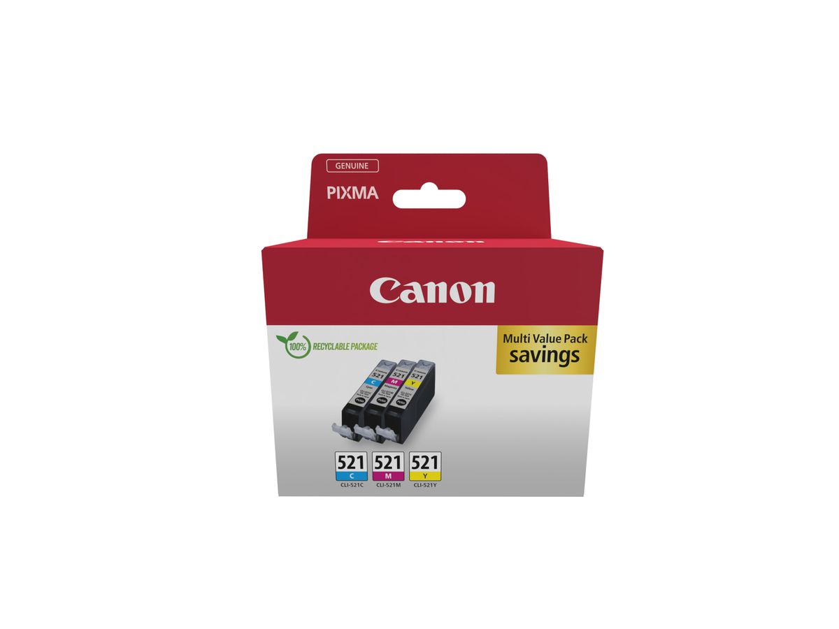 Canon 2934B016 inktcartridge 3 stuk(s) Origineel Cyaan, Magenta, Geel