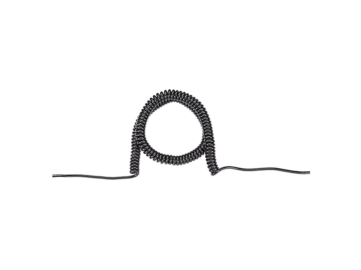 BACHMANN Spiraal kabel 3G1.5 1-4m, YMHY-J zwart