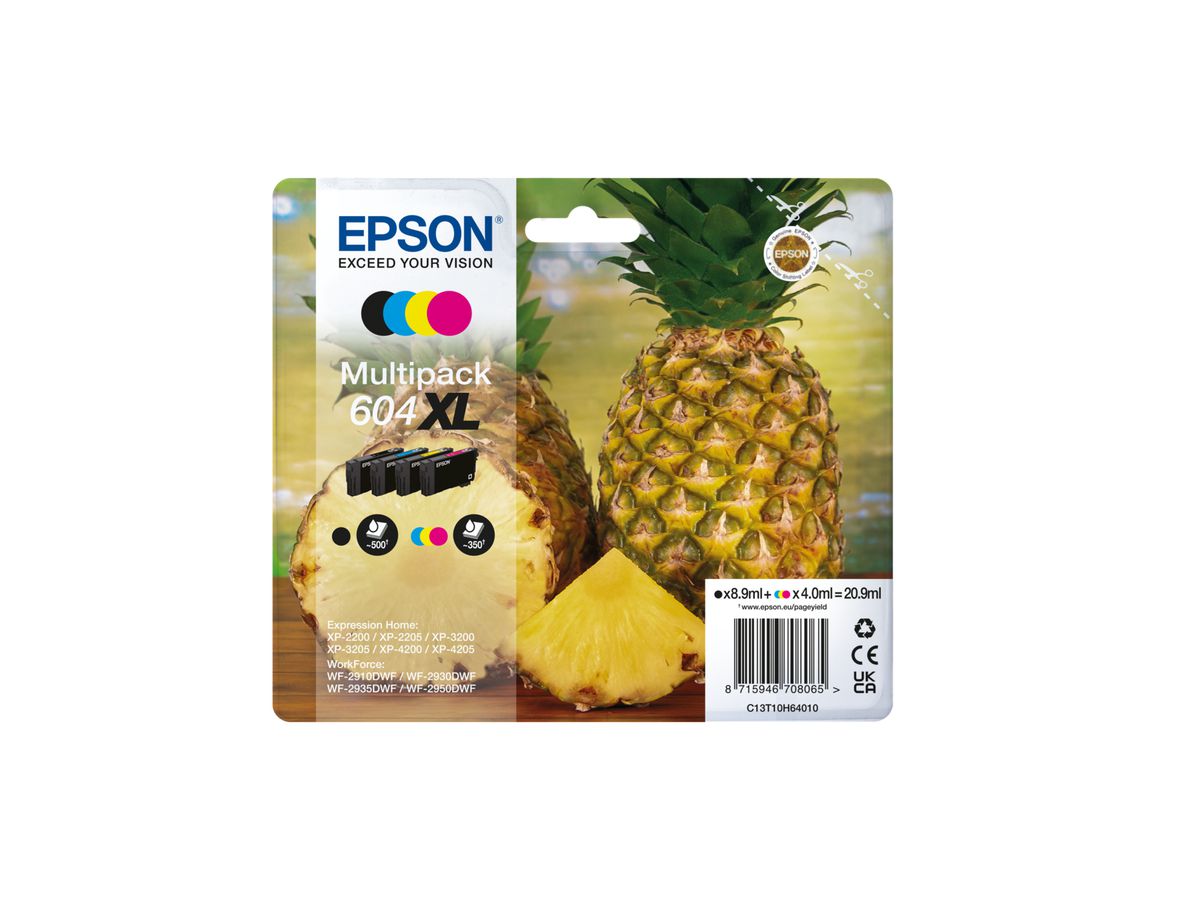 Epson 604XL ink cartridge 4 pc(s) Original High (XL) Yield Black, Cyan, Magenta, Yellow