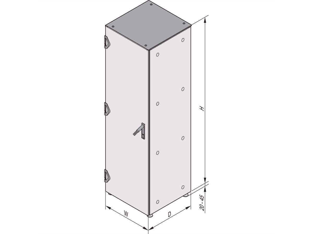 SCHROFF Varistar EMC-kast met ventilatorkap (2000x600x800)