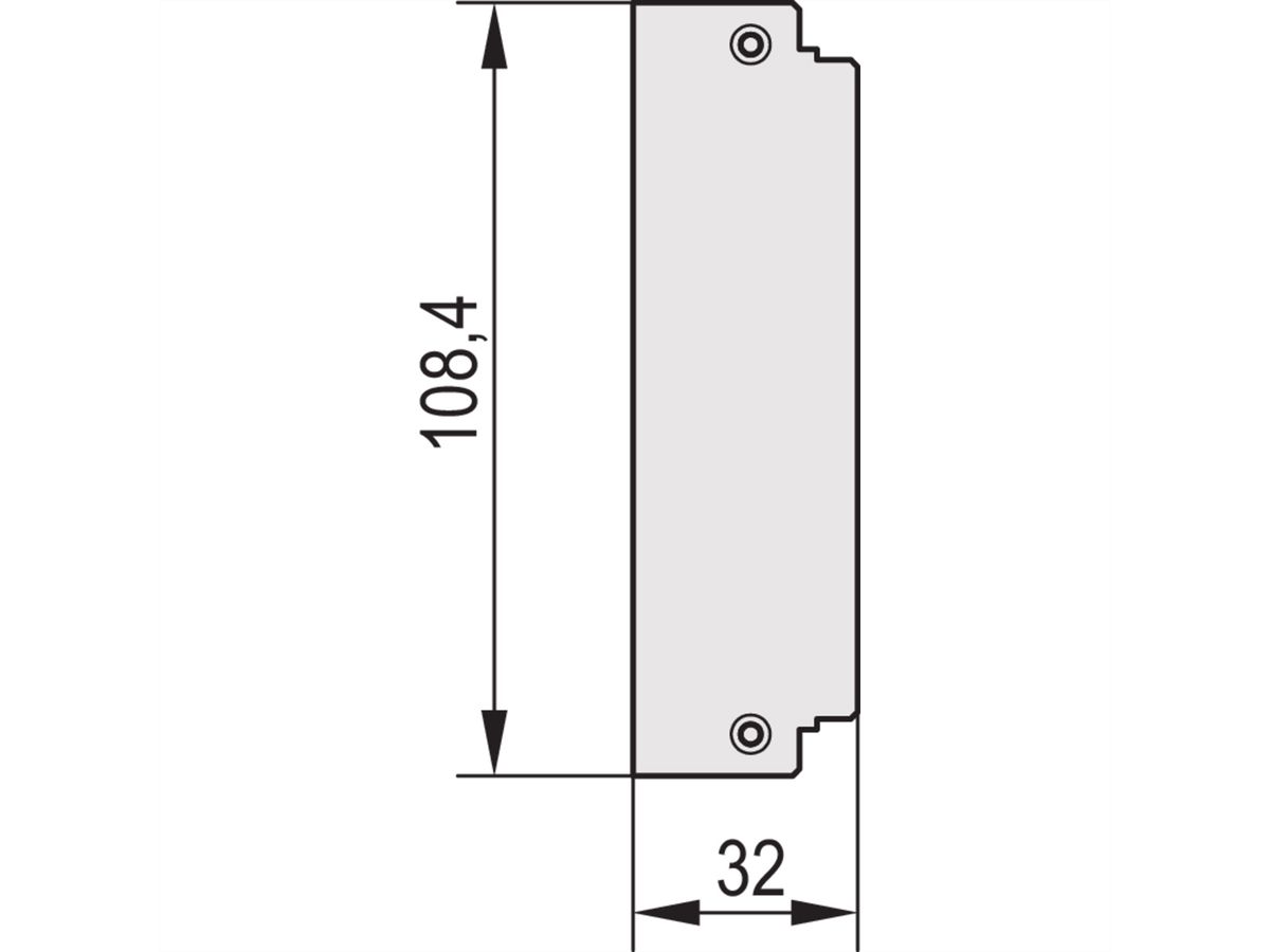 SCHROFF HF-frame type insteekmodule achterwand zonder uitsparing, 3 HE, 7 HE