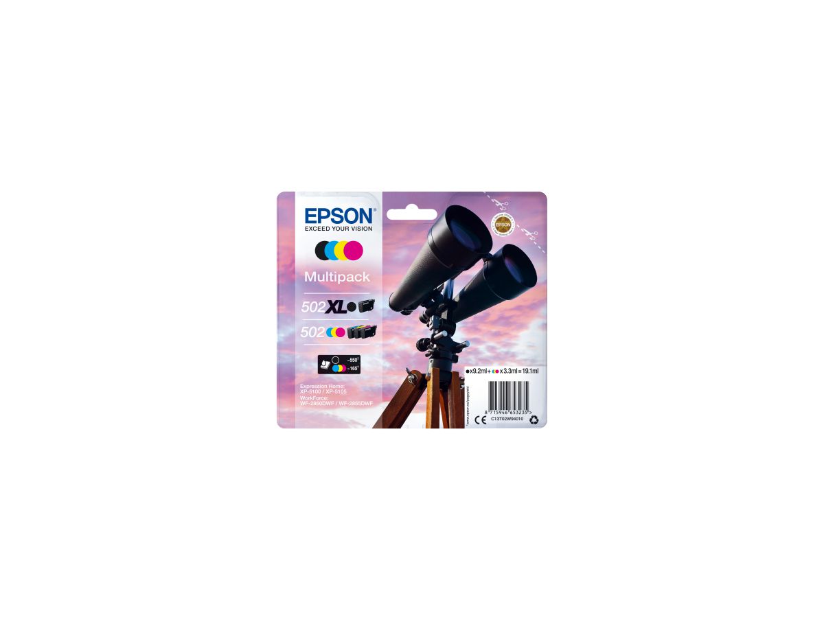 Epson 502 XL toner cartridge 4 pc(s) Compatible Black, Cyan, Magenta, Yellow
