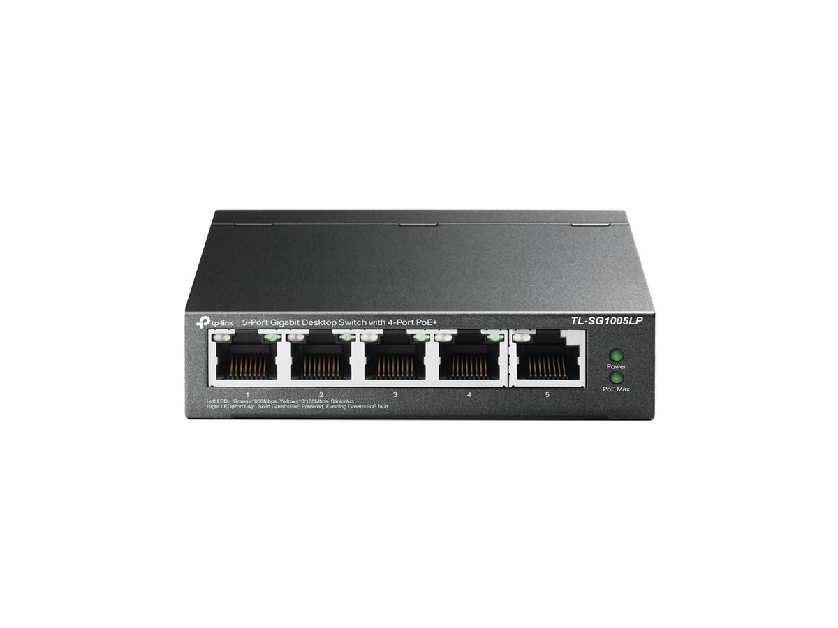 TP-Link TL-SG1005LP network switch Unmanaged Gigabit Ethernet (10/100/1000) Power over Ethernet (PoE) Black